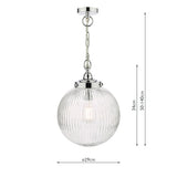 Dar Tamara Bathroom Pendant Chrome, IP44 –  from Amos Lighting + Home