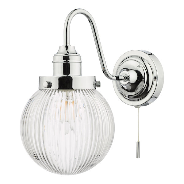 Dar Tamara Bathroom Wall Light Chrome, IP44 –  from Amos Lighting + Home