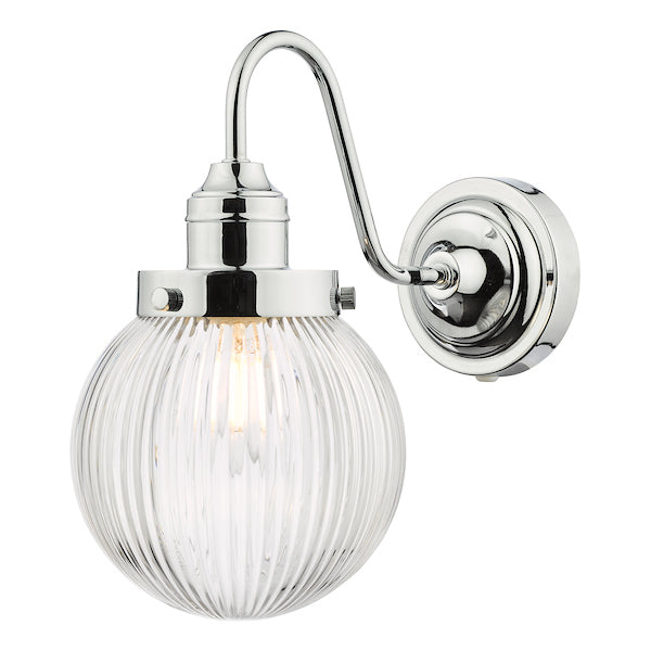 Dar Tamara Bathroom Wall Light Chrome, IP44 –  from Amos Lighting + Home