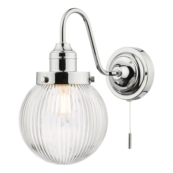 Dar Tamara Bathroom Wall Light Chrome, IP44 –  from Amos Lighting + Home