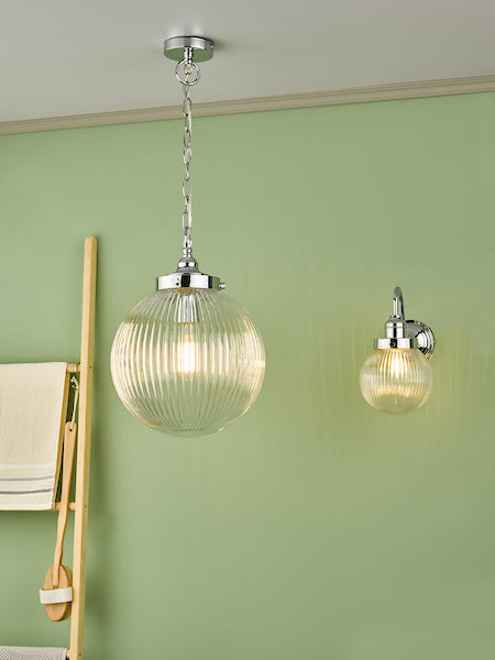 Dar Tamara Bathroom Wall Light Chrome, IP44 –  from Amos Lighting + Home