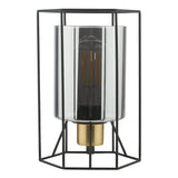 Dar Tatum Table Lamp Matt Black and Smoked Glass –  from Amos Lighting + Home