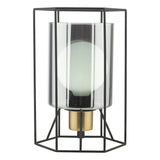 Dar Tatum Table Lamp Matt Black and Smoked Glass –  from Amos Lighting + Home