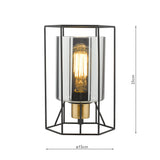 Dar Tatum Table Lamp Matt Black and Smoked Glass –  from Amos Lighting + Home