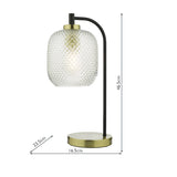 Dar Tehya Table Lamp Satin Brass & Black –  from Amos Lighting + Home