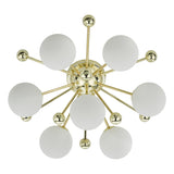 Dar Ursa 7 Light Flush Polished Gold and Opal Glass –  from Amos Lighting + Home