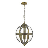 Dar Vanessa 3 Light Lantern Antique Brass & Glass –  from Amos Lighting + Home