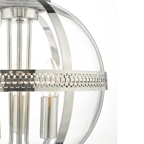 Dar Vanessa 3 Light Lantern Polished Nickel & Glass –  from Amos Lighting + Home