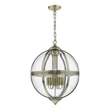 Dar Vanessa 5 Light Lantern Antique Brass & Glass –  from Amos Lighting + Home