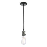 Dar Waco Single Suspension Black with Brushed Chrome –  from Amos Lighting + Home