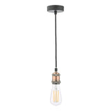 Dar Waco Single Suspension Black with Copper –  from Amos Lighting + Home