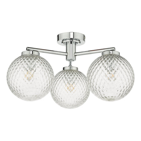 Dar Wayne Bathroom 3 Light Semi Flush Ceiling Light –  from Amos Lighting + Home