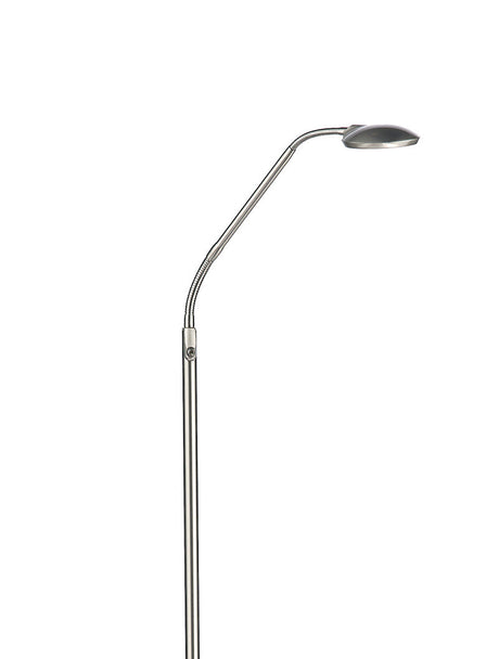 Dar Wellington Floor Lamp Satin Chrome –  from Amos Lighting + Home