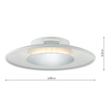 Dar Worcester Small Flush White & Polished Chrome LED –  from Amos Lighting + Home