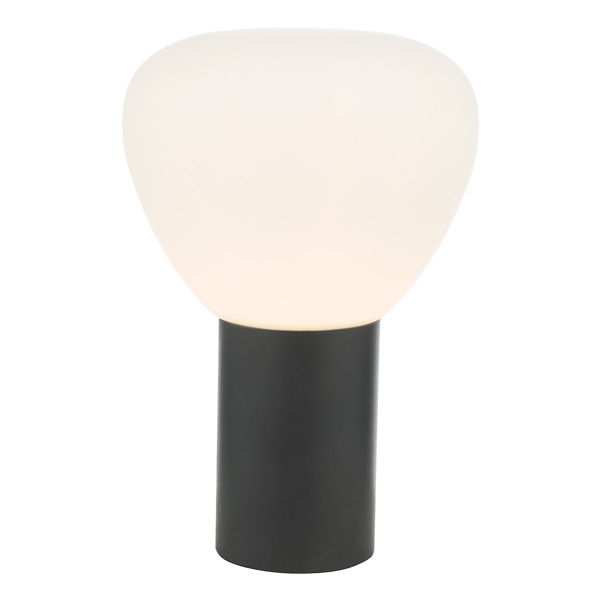 Dar Zorah Touch Table Lamp Opal Glass and Matt Black –  from Amos Lighting + Home