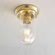 Davey Lighting Ship's Companionway Flush Ceiling Light Polished Brass & Clear IP54 –  from Amos Lighting + Home