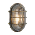 David Hunt Admiral Large Oval Bulkhead Antique Brass IP64 –  from Amos Lighting + Home