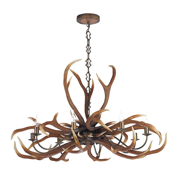 David Hunt Antler 8 Light Pendant, Highland Rustic –  from Amos Lighting + Home