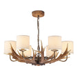 David Hunt Antler Rustic 6 Light Pendant, Complete with Shades –  from Amos Lighting + Home