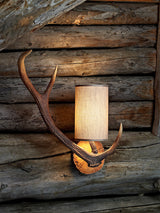 David Hunt Antler Rustic Left Hand Wall Light, Complete with Shade –  from Amos Lighting + Home