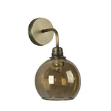 David Hunt Apollo Wall Light Antique Brass with Amber Glass –  from Amos Lighting + Home