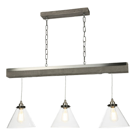 David Hunt Aspen 3 Light Bar Pendant Silver Birch Effect –  from Amos Lighting + Home