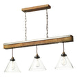 David Hunt Aspen 3 Light Bar Pendant Wood Effect –  from Amos Lighting + Home