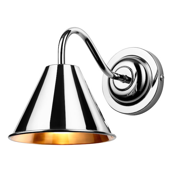 David Hunt Avon Bathroom Wall Light, Polished Chrome IP44 –  from Amos Lighting + Home