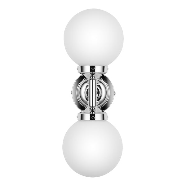 David Hunt Buckley Double Bathroom Wall Light Polished Chrome IP44 –  from Amos Lighting + Home