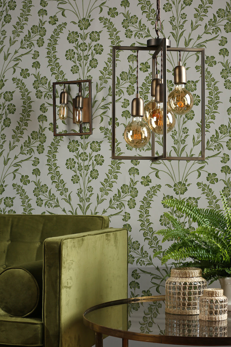 David Hunt Chiswick 4 Light Chandelier Pendant in Antique Brass –  from Amos Lighting + Home