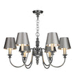 David Hunt Dickens 6 Light Chandelier Pewter –  from Amos Lighting + Home