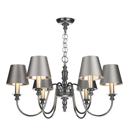 David Hunt Dickens 6 Light Chandelier Pewter –  from Amos Lighting + Home