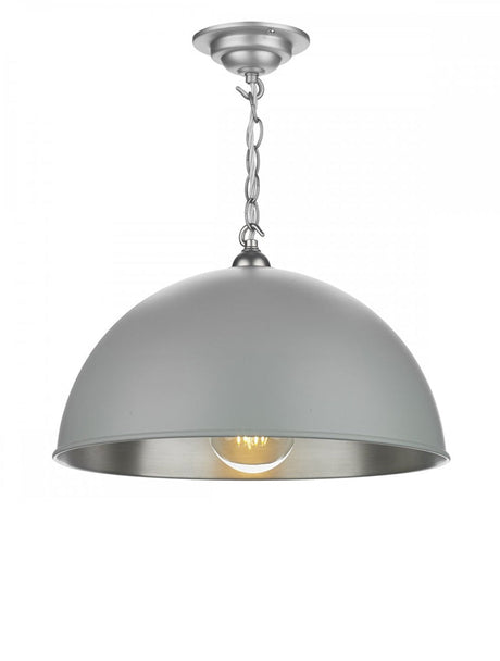 David Hunt Ealing 1 Light Pendant - Small, Grey from Amos Lighting + Home