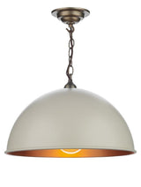 David Hunt Ealing 1 Light Pendant - Large, Cream from Amos Lighting + Home