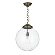 David Hunt Fairfax Large Pendant Antique Brass with Clear Glass –  from Amos Lighting + Home