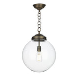 David Hunt Fairfax Large Pendant Antique Brass with Clear Glass –  from Amos Lighting + Home