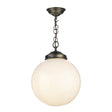 David Hunt Fairfax Large Pendant Antique Brass with Opal Glass –  from Amos Lighting + Home