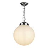 David Hunt Fairfax Large Pendant Chrome with Opal Glass –  from Amos Lighting + Home