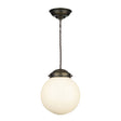 David Hunt Fairfax Small Pendant Antique Brass with Opal Glass –  from Amos Lighting + Home