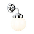 David Hunt Fairfax Wall Light Polished Chrome & Opal Glass –  from Amos Lighting + Home