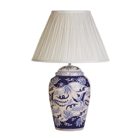 David Hunt Fawkes Ceramic Table Lamp Blue Print With Shade –  from Amos Lighting + Home