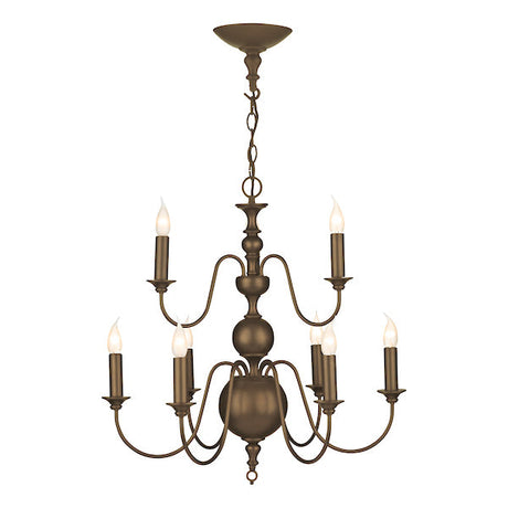 David Hunt Flemish 9 Light Chandelier Bronze –  from Amos Lighting + Home