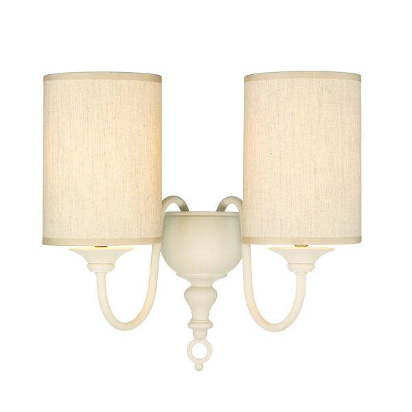 David Hunt Flemish Wall Light Cotswold Cream with Shades –  from Amos Lighting + Home