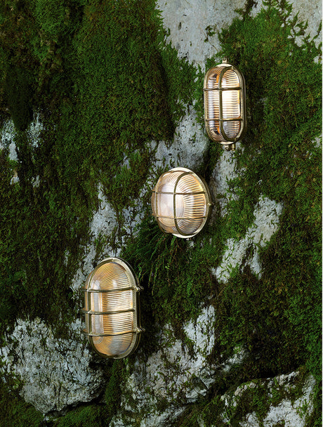 David Hunt Harbour Wall Light Natural Brass IP64 –  from Amos Lighting + Home