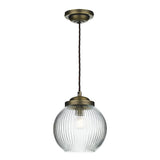 David Hunt Henley Antique Brass Glass Pendant –  from Amos Lighting + Home