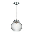 David Hunt Henley Satin Chrome Glass Pendant –  from Amos Lighting + Home