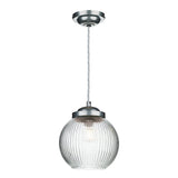 David Hunt Henley Satin Chrome Glass Pendant –  from Amos Lighting + Home