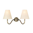 David Hunt Hicks Antique Brass Double Wall Light –  from Amos Lighting + Home