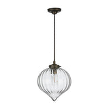 David Hunt Holborn Ribbed Glass Pendant Antique Brass –  from Amos Lighting + Home