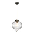 David Hunt Holborn Ribbed Glass Pendant Antique Brass –  from Amos Lighting + Home